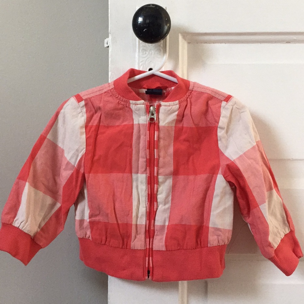 Baby Gap plaid bomber jacket